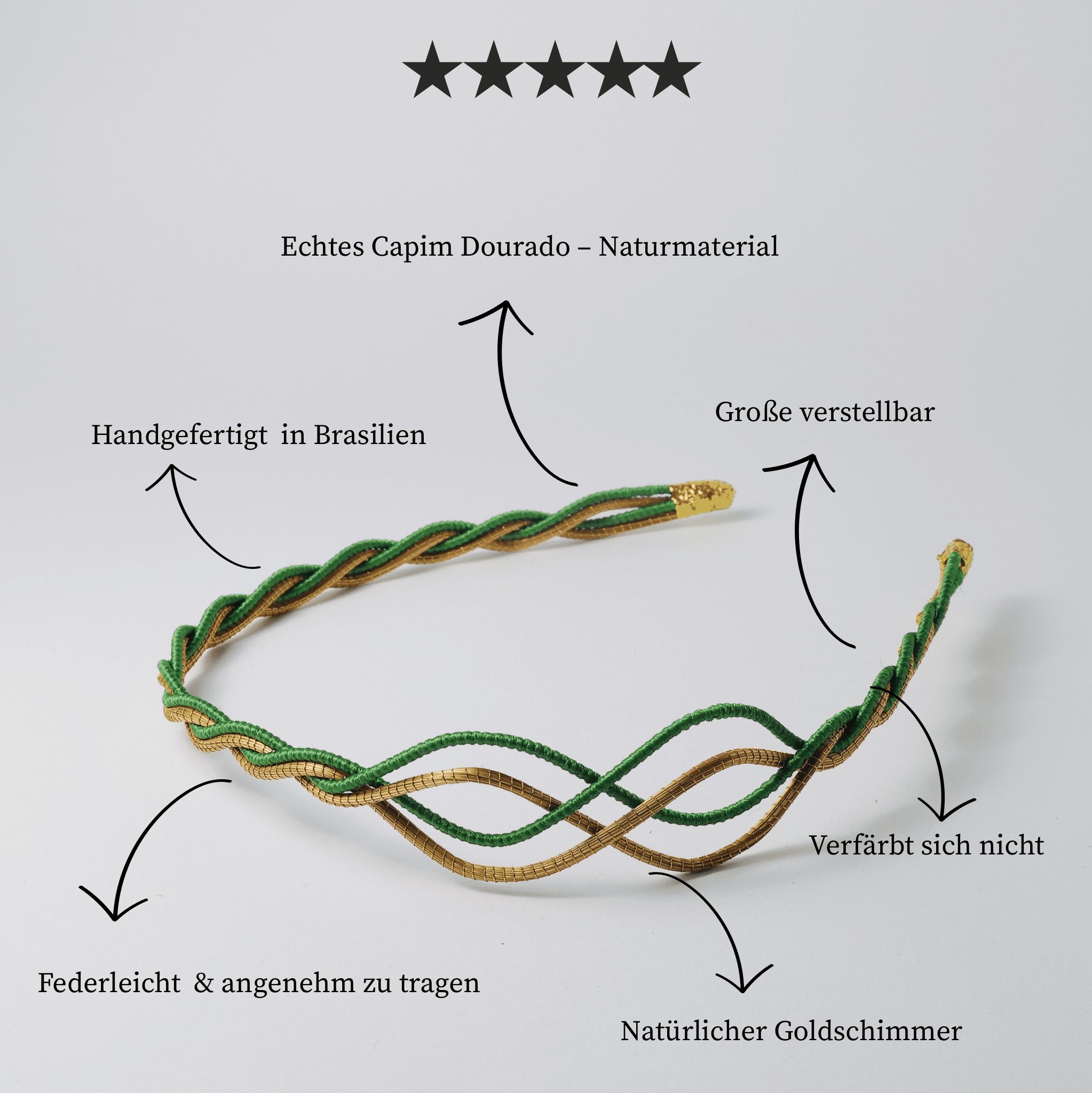 Haarreif Selvagem – Handgemachtes Unikat aus Capim Dourado | Online kaufen bei Capido Shop