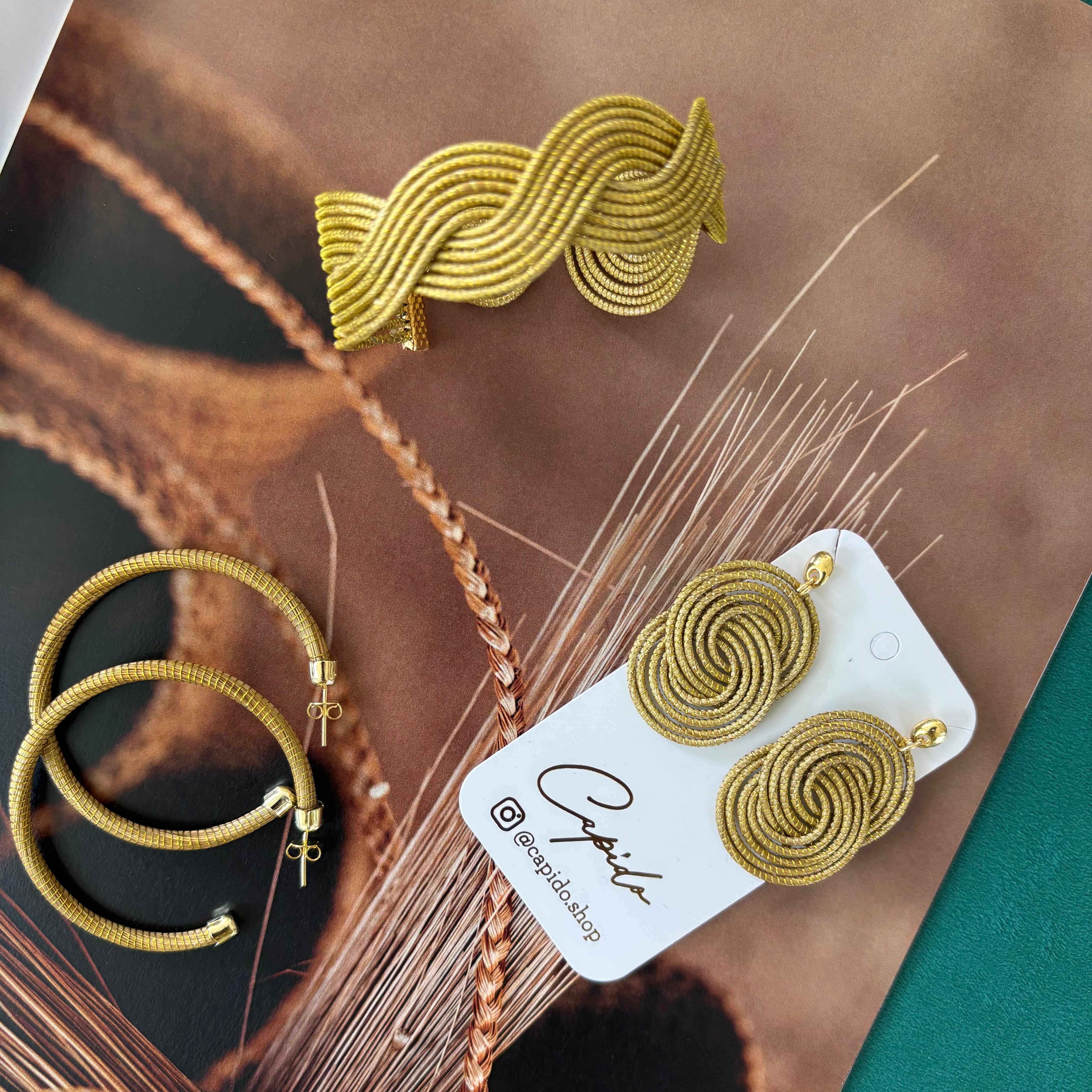 Ohrringe Tainha – Handgemachtes Unikat aus Capim Dourado | Online kaufen bei Capido Shop