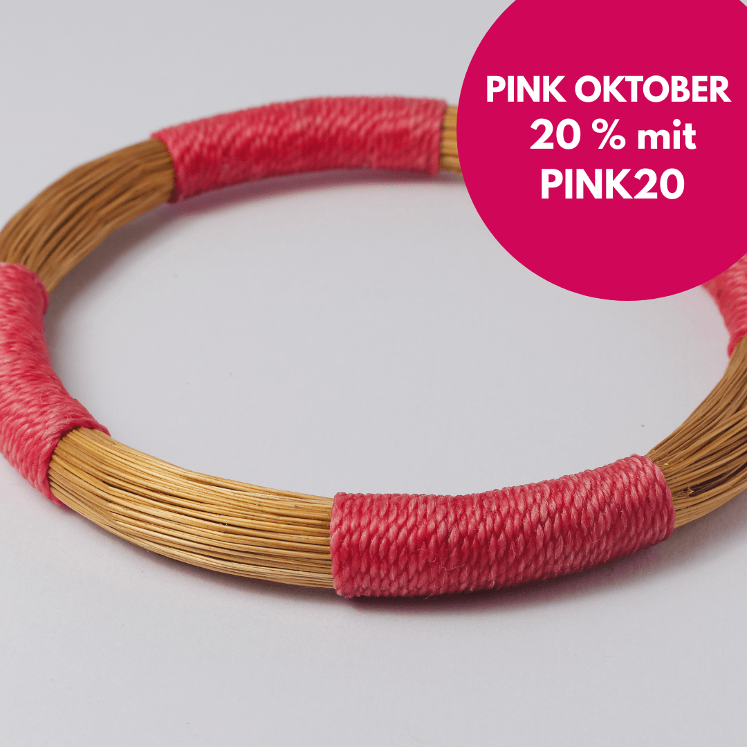 Armreif Rosa – Handgemachtes Unikat aus Capim Dourado | Online kaufen bei Capido Shop