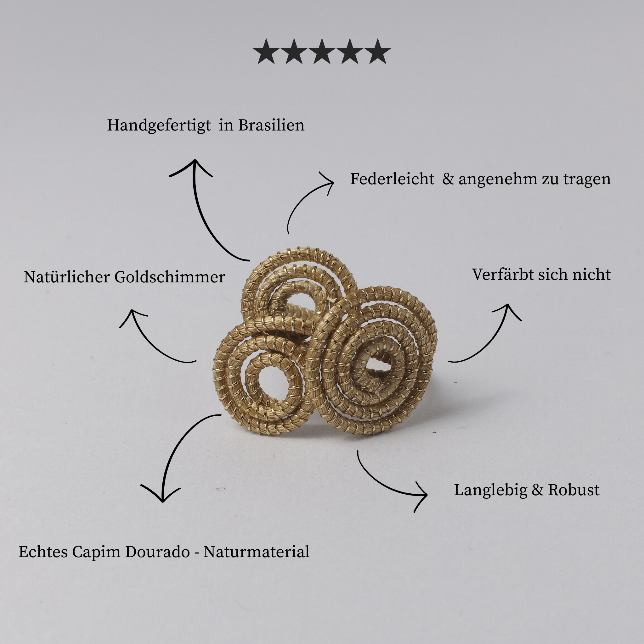 Ring Raizes – Handgemachtes Unikat aus Capim Dourado | Online kaufen bei Capido Shop
