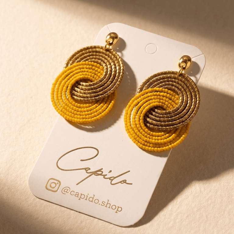 Ohrringe Tainha – Handgemachtes Unikat aus Capim Dourado | Online kaufen bei Capido Shop