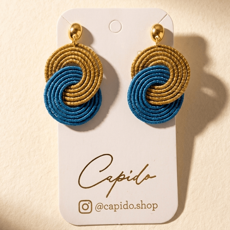 Ohrringe Tainha – Handgemachtes Unikat aus Capim Dourado | Online kaufen bei Capido Shop