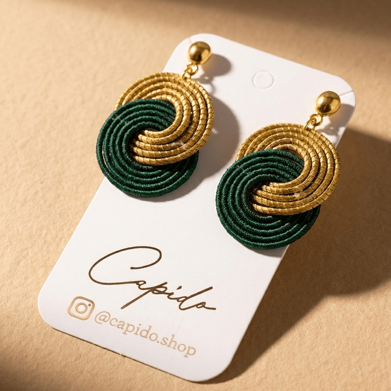 Ohrringe Tainha – Handgemachtes Unikat aus Capim Dourado | Online kaufen bei Capido Shop