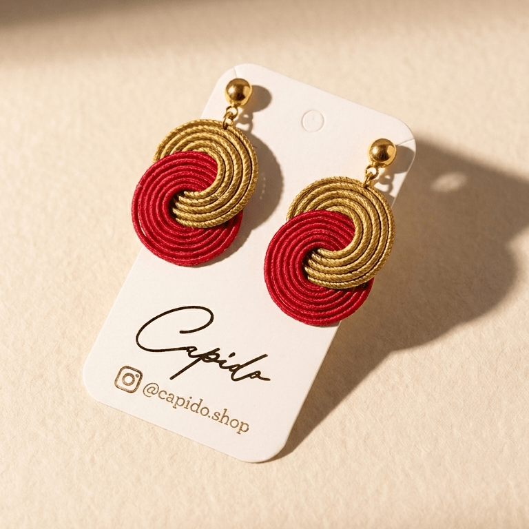 Ohrringe Tainha – Handgemachtes Unikat aus Capim Dourado | Online kaufen bei Capido Shop