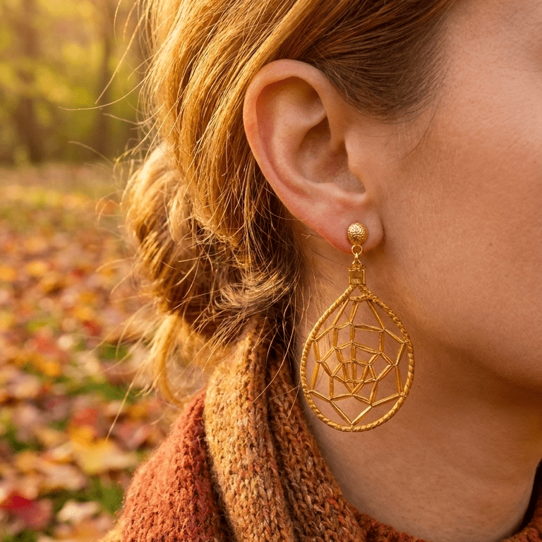 Ohrringe Mandala – Handgemachtes Unikat aus Capim Dourado | Online kaufen bei Capido Shop